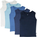 HonestBaby Sleeveless Muscle T-shirts 100% Organic Cotton for Infant Baby and Toddler Boys, Girls