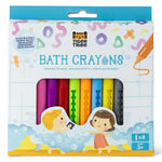 Tiger Tribe Bath Crayons - 8 Washable Colors for Mess-Free and Creative Bath Fun, Easy Grip for Kids Age 3+, Develops Creativity and Motor Skills
