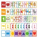 ZazzyKid Flash Cards for Toddlers Learning: 54 Double Sides Flashcards for Alphabets, Numbers, Colors, Shapes - Educational Toys for Preschool