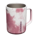 Corkcicle Disney 16 Ounce Coffee Mug Triple Insulated Stainless Steel Cup with Clear Lid and Silicone Bottom for Hot Drinks, Minnie Tie Dye