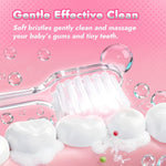 Papablic Toddler Sonic Electric Toothbrush Kids for Ages 1-3 Years, Baby Electric Toothbrush with Cute Unicorn Cover and Smart LED Timer, 4 Brush Heads (Doris)