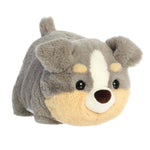 Aurora® Adorable Spudsters™ Storm Australian Shepherd™ Stuffed Animal - Round Shape Makes for Comforting Cuddles - Perfect for Kids All Ages and Animal Loving Adults - Gray 11 Inches
