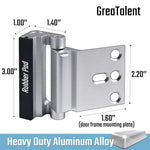 GreaTalent 2PACK Home Security Door Reinforcement Lock Childproof, Add High Security to Home Prevent Unauthorized Entry, Aluminum Construction Finish, Frame Lock, Silver