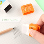 Tamaki 6 Pack Erasers for Kids, Cute Erasers with Cover and Roller, Pencil Rubber Eraser for Party Favors Gift Supplies (Model B)