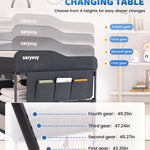 Saryocy Baby Changing Table with Storage, Versatile Folding Changing Table, Baby Changing Station, Removable Wheels, 4 Adjustable Height, Waterproof, Mobile Nursery for Infant and Newborn