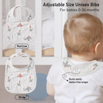 GLLQUEN BABY Muslin Drool Bibs for Boys Girls 8 Pack, Adjustable Baby Bibs for Drooling and Teething, Soft Cotton Baby Bandana Bibs for Newborn Feeding Essentials(Circus)
