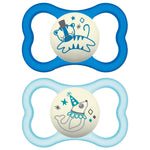 MAM Air Pacifier for Babies 6-16 Months, Extra Air Flow for Sensitive Skin, Glows in The Dark, Developed with Medical Experts, BPA-Free Skin Soft Silicone, 2 Count, Made in Europe