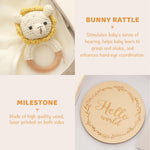 bopoobo Baby Shower Gifts, New Born Baby Gifts for Girls Boys, Unique Baby Gifts Basket Essential Stuff, Gender Reveal Gifts, Onesie, Blanket, Rattle, Lovey, Socks, Gift Card, Decision Coin, Milestone