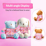 2 Pcs PJ's Bear Clothes Outfit, Fit Most 12-16 Inch Bears Stuffed Clothes Pajamas Plushy for Stuffed , Pre Kindergarten Toys(Pink,Pajamas)