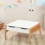 Melissa & Doug Kids Furniture Wooden Art & Activity Table with Bins Wooden Kids Activity Table, with Storage