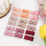 CÉLLOT 40pcs Mini 1.2" Grosgrain Ribbon Snap Clips - Tiny Fine Thin Hair Bows in Pairs for Baby Girls, Toddlers, and Infants