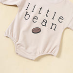 Youweixiong Newborn Baby Boy Girl Romper Bubble Long Sleeve Little Bean Print Bodysuit Ovesized Sweatshirt Casual Shirts Top Infant Fall Winter Clothes (a-Apricot, 0-3 Months)