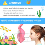 Kids Snorkel Mask Full Face, Snorkeling Gear for Kids 2-14 with Camera Mount, 180 Degree Panoramic View Snorkeling Set Anti-Fog Anti-Leak