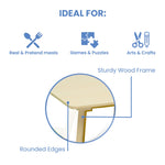 Delta Children Kids Table and Chair Set (4 Chairs Included), Natural/Primary
