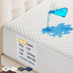 OhGeni 100% Waterproof Mattress Protector, Queen Size Mattress Pad, Fits 6"-20" Mattresses with Deep Pocket, Cooling, Breathable Fitted Sheets, Soft Bed Cover, Noiseless, Machine Washable