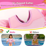 MoKo Toddler Swim Vest for Kids, Swim Arm Floaties 13-70lbs Cartoon Swimming Water Wings Pool Float Vests Sleeves Shoulder Straps Arm Band for Children Learn to Swim