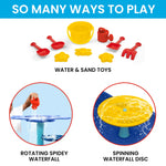 Spidey and His Amazing Friends Water Table by Delta Children | 3-Tier Activity Water Play Table with 11-Piece Toy Set | Water Sensory Table + Beach Toys for Backyard for Toddlers Ages 2+, Blue
