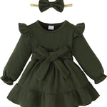 Mioglrie Baby Girl Dress Toddler Girls' Dresses 3 6 9 12 18 24 Months 2t 3t Girls Clothes Fall Winter Outfits