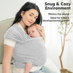 KeaBabies Baby Wrap Carrier - All in 1 Original Baby Carrier Newborn to Toddler Sling, Easy to Wear, Hands Free Bonding, Lightweight, Breathable Infant Wraps (Light Heather)
