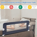 BABY JOY Double Sided Bed Rail Guard, 2 Pack, Extra Long, Swing Down for Convertible Crib, Folding Baby Safety Bedrail for Kids Twin Full Size Queen King Mattress, Rails for Toddlers (Dark Gray, 47")