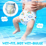 Durio 2PCS Reusable Swim Diapers - Baby Swim Diapers Adjustable Washable Newborn Infant Diaper Soft Water Diaper for Swimming Lessons with a Mesh Bag 2-3T
