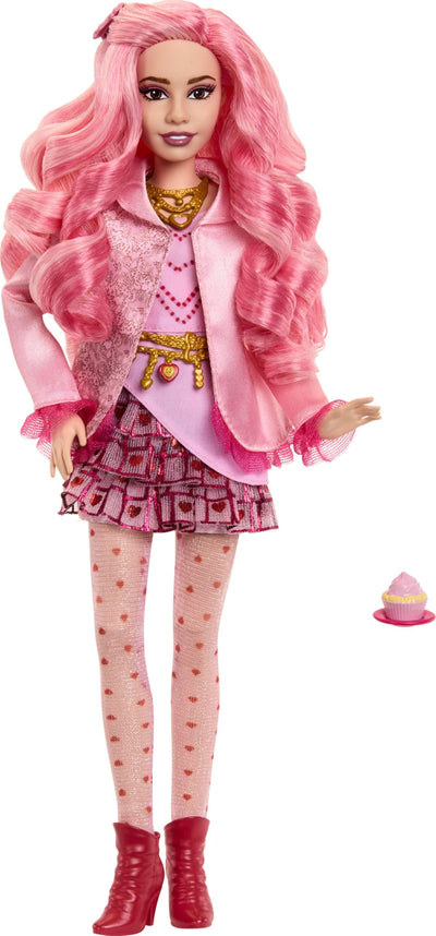 Mattel Disney Descendants: The Rise of Red Fashion Doll & Accessory, Bridget, Young Queen of Hearts with Movie-Inspired Clothes & Cupcake