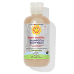 California Baby shampoo and bodywash bottle on a white background
