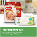 HUGGIES Natural Care Unscented Baby Wipes, Sensitive, Water-Based, 6 Flip-top Packs, 56 Count (Pack of 6)