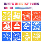 24 Pieces Painting Stencil Templates for Kids, 6 Inches Drawing Stencils Chalk Stencils, Plastic Drawing Washable Template for Kids Toddlers Preschooler