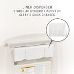 Rubbermaid Commercial Products Horizontal Baby Changing Station, Light Platinum, Wall-Mounted Fold-Down Diaper Change Table with Safety Straps for Restaurants/Hotels/Schools/Airports