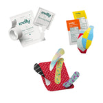 Welly First Aid Kit - Adhesive Flexible Fabric and Waterproof Bandages, Tape and Non-Stick Pads, Butterfly Strips, Single Use Ointments Triple Antibiotic and Hydrocortisone, and Ibuprofen - 130 Count
