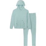 Modern Moments by Gerber Toddler Girls' Mommy and Me Hooded Waffle Sweater Knit Top and Legging Set, Medium Sky, 2T