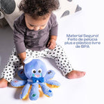 Baby Einstein Octoplush Musical Huggable Stuffed Animal Plush Toy, Learn Colors in 3 Languages, Blue, 11" Age 3 Month and up,