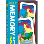 School Zone Memory Match Farm Card Game: 56 Game Cards, Preschool, Kindergarten, Animals, Early Reading, Counting, Matching, Vocabulary, Ages 3+