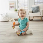 Fisher-Price Newborn Toys Rattle 'n Rock Maracas, Set of 2 Soft Musical Instruments for Babies 3+ Months, Blue & Orange
