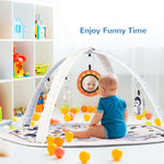 Baby Play Mat Tummy Time Mat with Exclusive Foldable Design, Stage-Based Skill Development Activity Gym Mat, Machine Washable Play Mat for Baby Girl with Gift Package