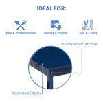 Delta Children MySize Kids Wood Table and Chair Set (2 Chairs Included), Deep Blue