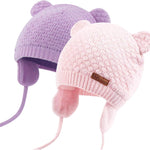 Duoyeree Kids Baby Hat Soft Warm Cable Knit Beanie Toddler Girl Fall Winter Hats