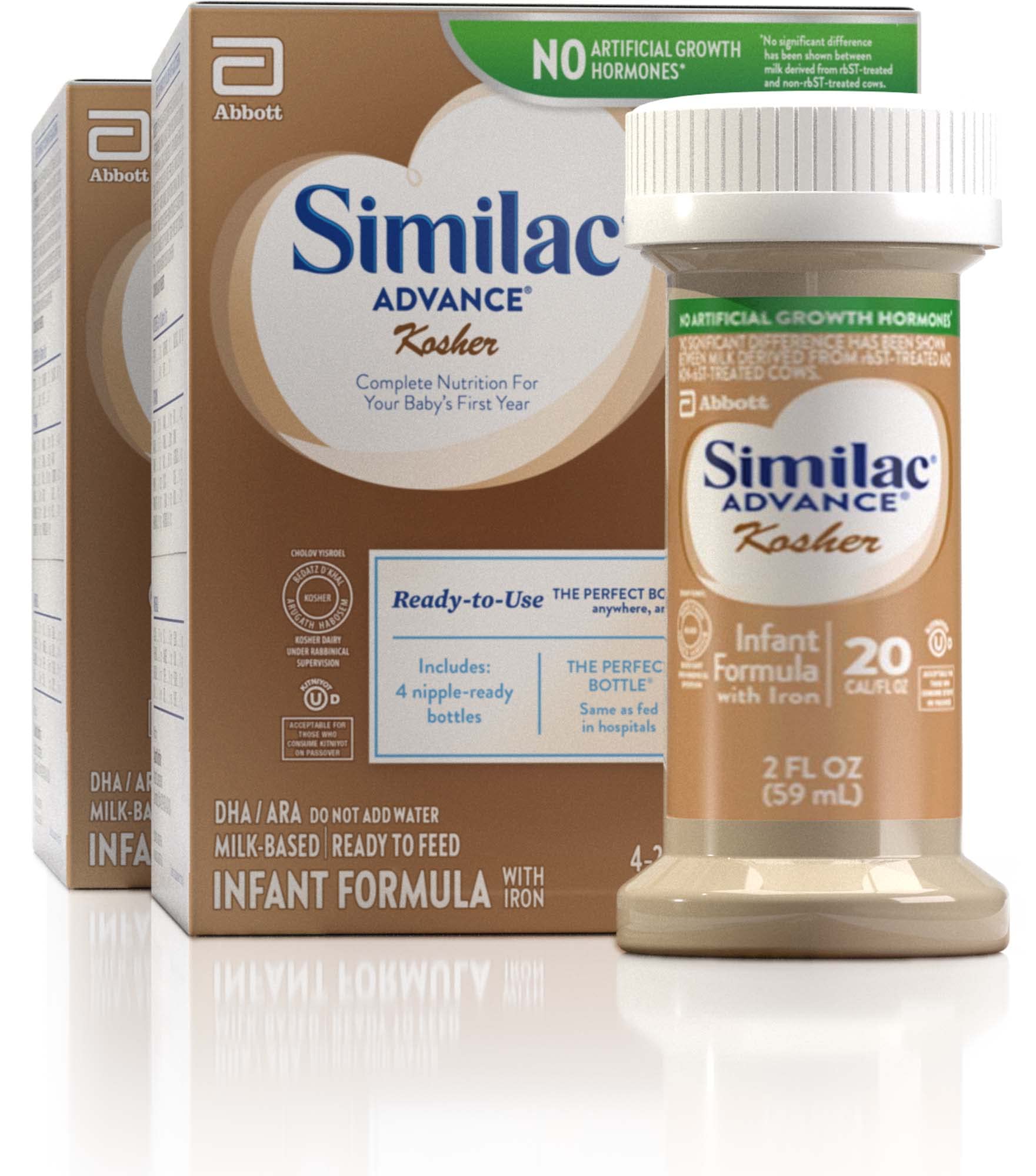 Similac Advance Kosher Infant Formula, Ready-to-Feed Baby Formula ...