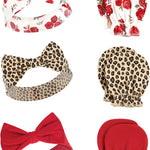 Hudson Baby baby-girls Cotton Headband and Scratch Mitten Set