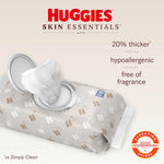 Huggies Skin Essentials Baby Wipes, Hypoallergenic, 99% Water, 6 Flip Top Packs (336 Wipes Total)