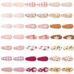 CÉLLOT 42Pcs Baby Hair Clips, Infant Girl Hair Accessories, 1.5" Mini Hair Clips, Printed Anti-Slip Snap Barrettes, Waterdrop Design Hairpins, Toddler Girl Hair Accessories（A）