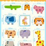 Maaacute Montessori Toys for 1 2 3 Year Old Boys Girls, Toddler Toys Age 2-4, 10 Pack Wooden Animal Blocks Sorting & Stacking Education Toddler Puzzles Toy,1 2 3 Year Old Girl Boy Birthday Gifts