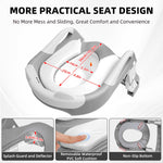 Potty Training Seat, Upgrade Toddler Toilet Seat for Kids Boys Girls, 3 in 1 Potty Training Toilet with Step Stool Ladder-Non Slip Foldable (Gray+White)