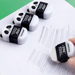 4 Pcs Cute Pencil Sharpener & Eraser 2-in-1 Cartoon Panda Pencil Sharpener Small Manual Sharpeners Kawaii Plastic Sharpeners School Office Supplies Sharpener for Girls Women (Panda)