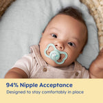 MAM Air Pacifier for Babies 6-16 Months, Extra Air Flow for Sensitive Skin, Glows in The Dark, Developed with Medical Experts, BPA-Free Skin Soft Silicone, 3 Count, Made in Europe