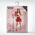 Spooktacular Creations Devil Costume for Kids, Child Angel and Devil Costume with Wings and Headband, Girls Heavenly Deluxe Tween Dress for Halloween Role Play, XL