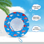 XIAOHAWANG Baby Boy Bucket Toddler Kids Sun Hat UPF 50+ Wide Brim Outdoor Beach Caps Play hat (Colorful Whale, 48cm(6-12 Months))