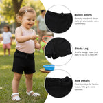 SOBOWO Baby Shorts 9-12 Months Girl Toddler Girl Shorts Ribbed 3 Pack Baby Girls Solid Soft Elastic Waist Casual Playing Summer Short Pants(Black/Beige/Brown, 9-12 Months)