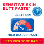 Boudreaux's Butt Paste for Sensitive Skin Diaper Rash Cream, Ointment for Baby, 4 oz Tube, 2 Pack